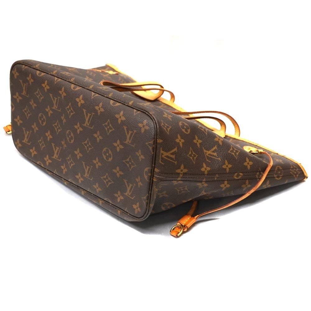 Louis Vuitton Neverfull Monogram Canvas Tote Bag Brown Beige - Picture 6 of 9